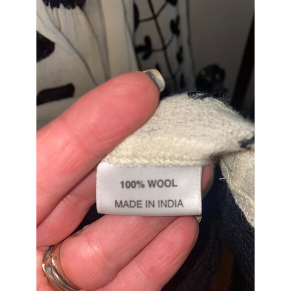 Roja Boho Chic Off-Shoulder Wool Dress With Black Embroidery Long Sleeves Size S - Picture 5 of 12